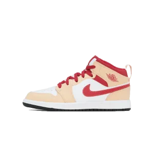 Air Jordan 1 Mid PS 'Light Curry Cardinal Red'