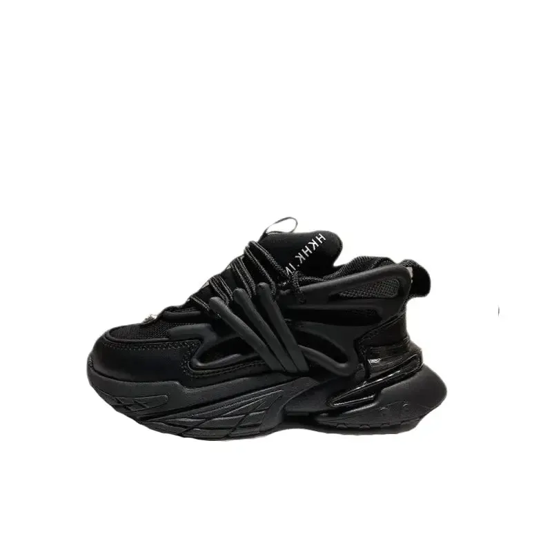 Alien Aesthetic Chunky Lace Up Non Slip Sneakers