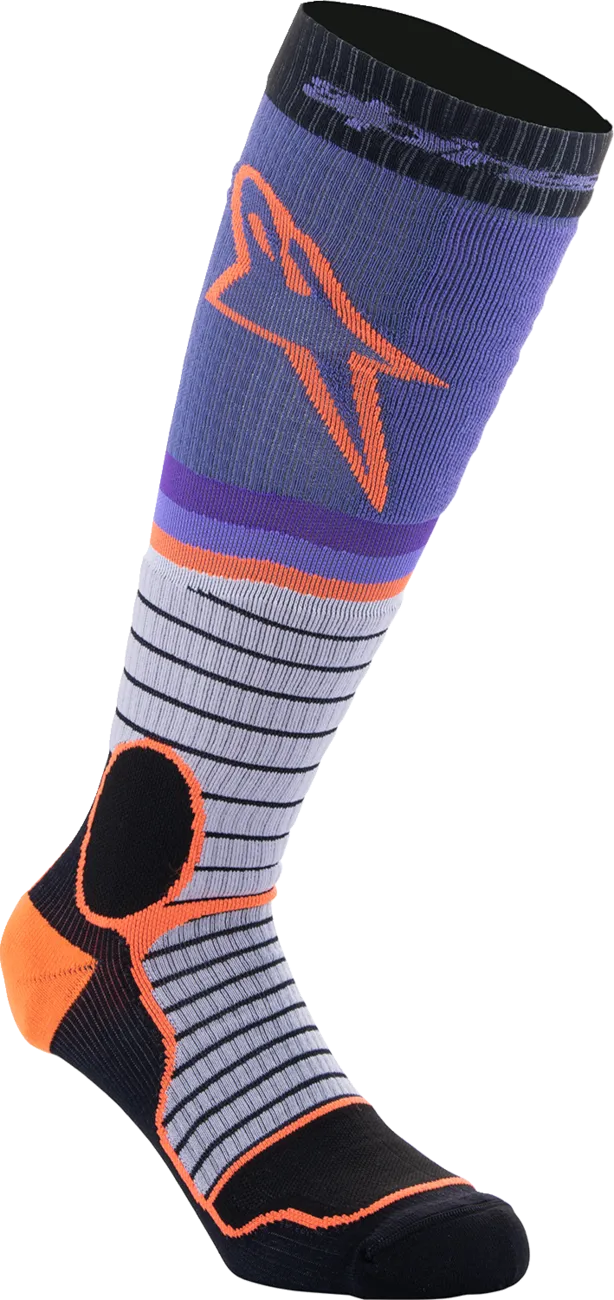 ALPINESTARS MX Pro Socks - Black/Gray/Purple/Orange - Medium 4701524-1207-M