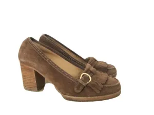 A.P.C. BROWN SUEDE LOAFERS SHOES