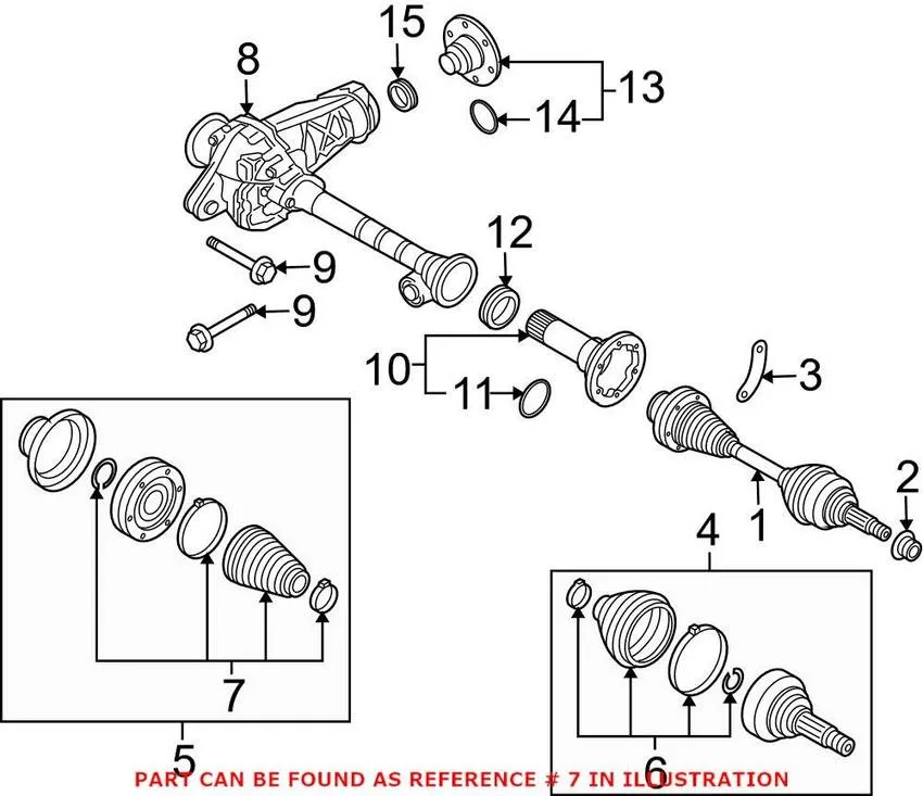 Audi VW CV Joint Boot Kit – Front Inner 7L0498201A