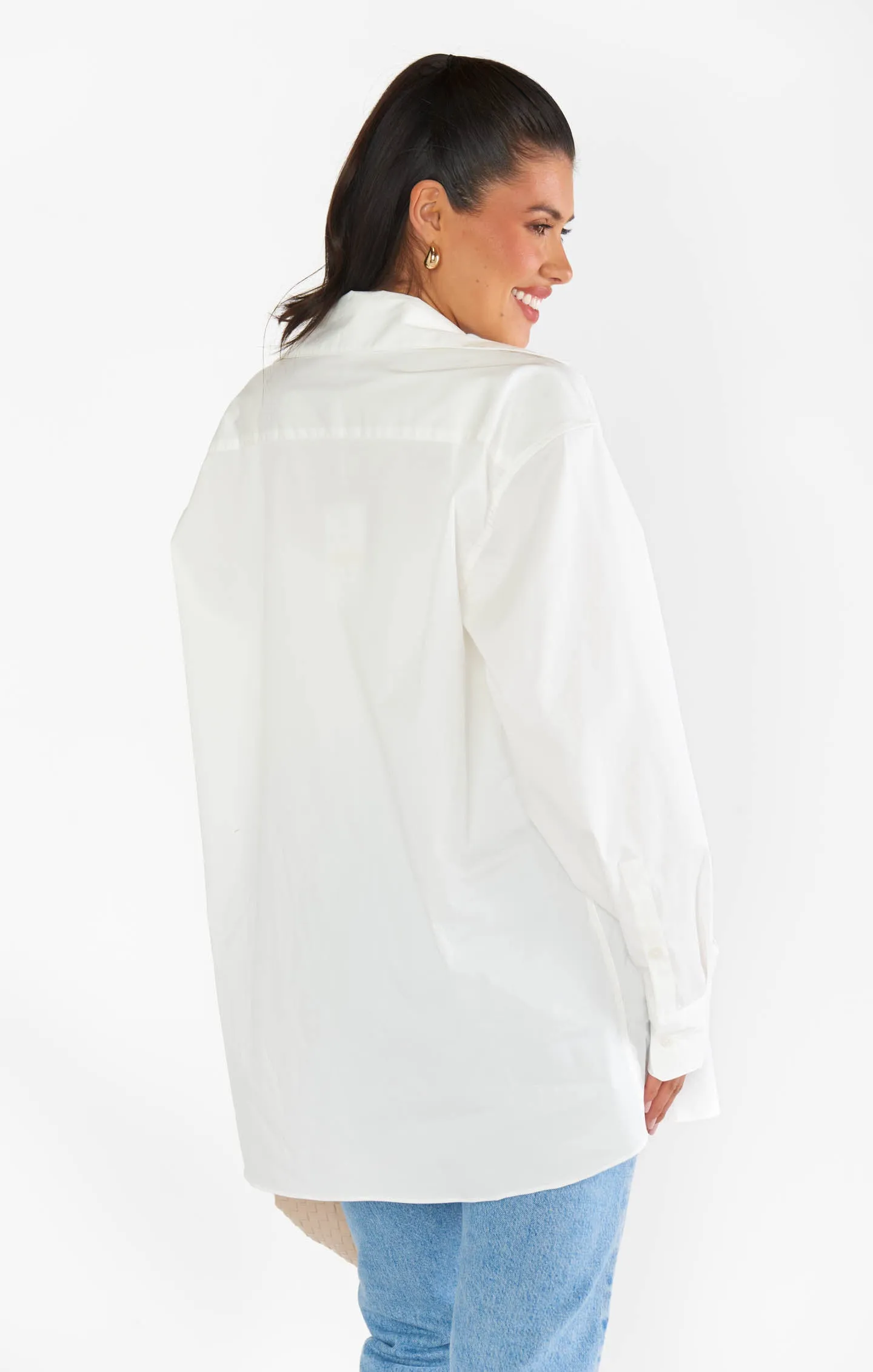 Banks Button Down Shirt ~ White Poplin