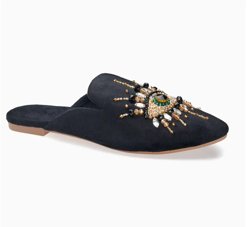 Bejeweled Evil Eye Mules