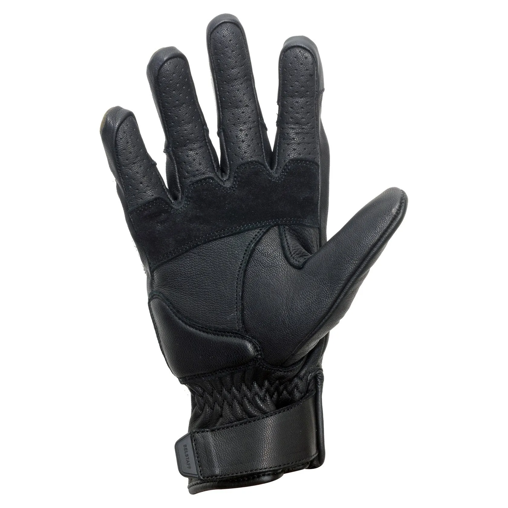 BELSTAFF HAMPSTEAD GLOVES BLACK/RED