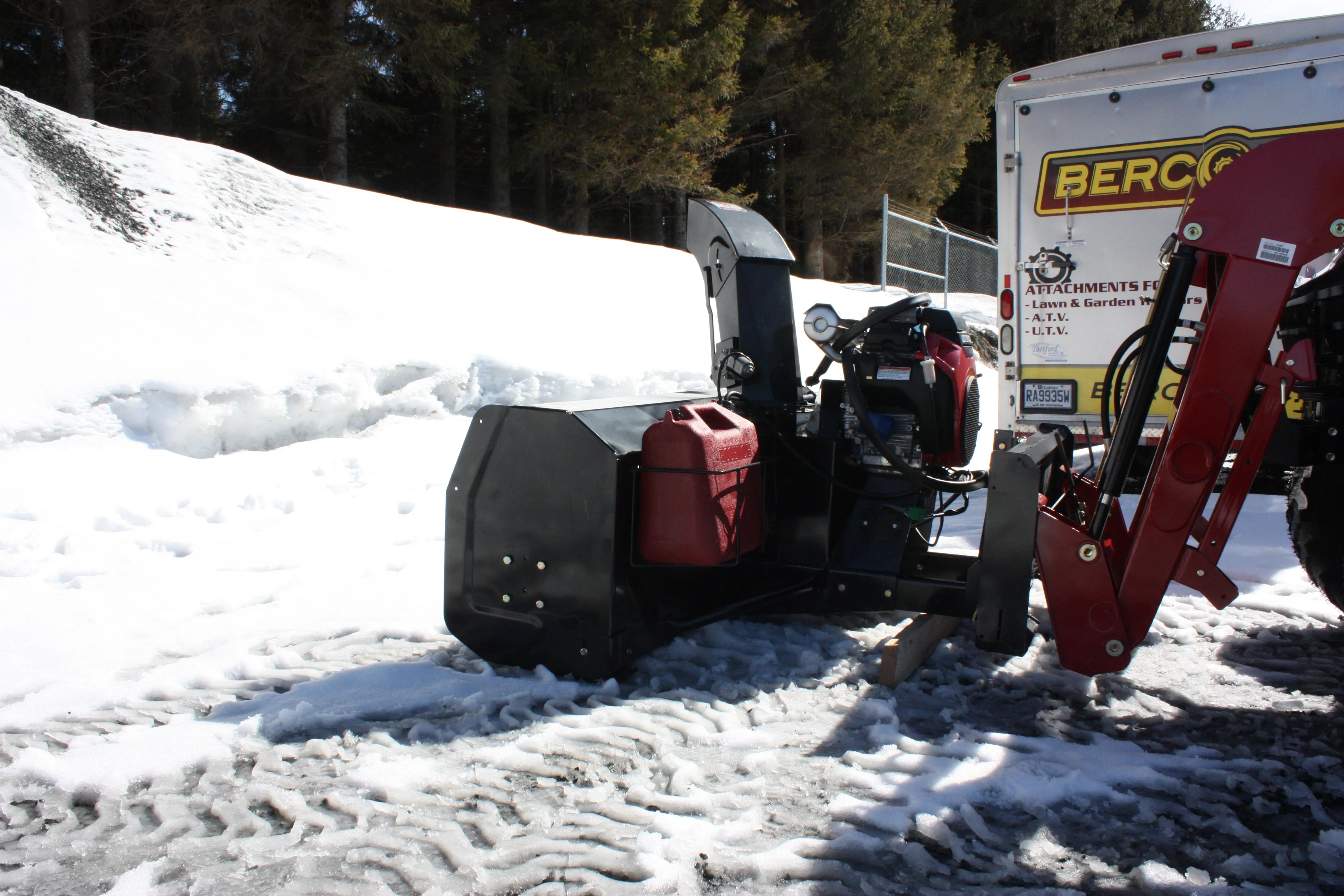 Bercomac 48" Versatile Plus Snowblower With "Skid Steer" Style Attach For Compact & Agricultural Tractor