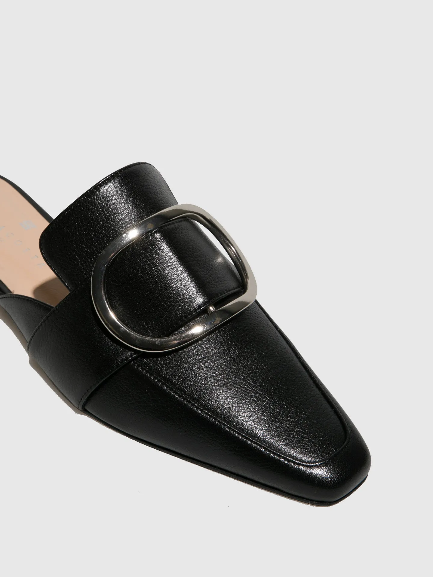 Black Flat Mules