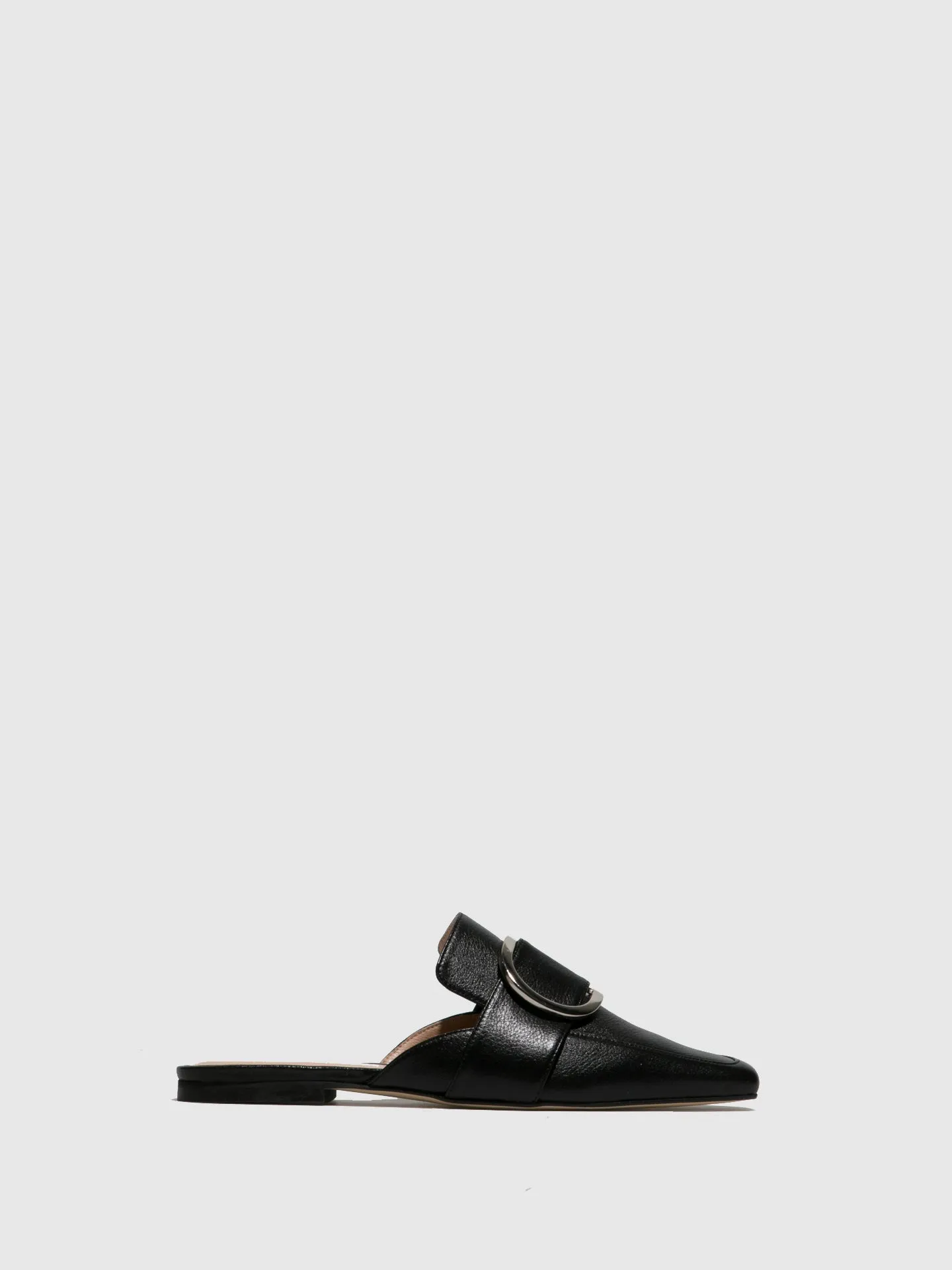 Black Flat Mules