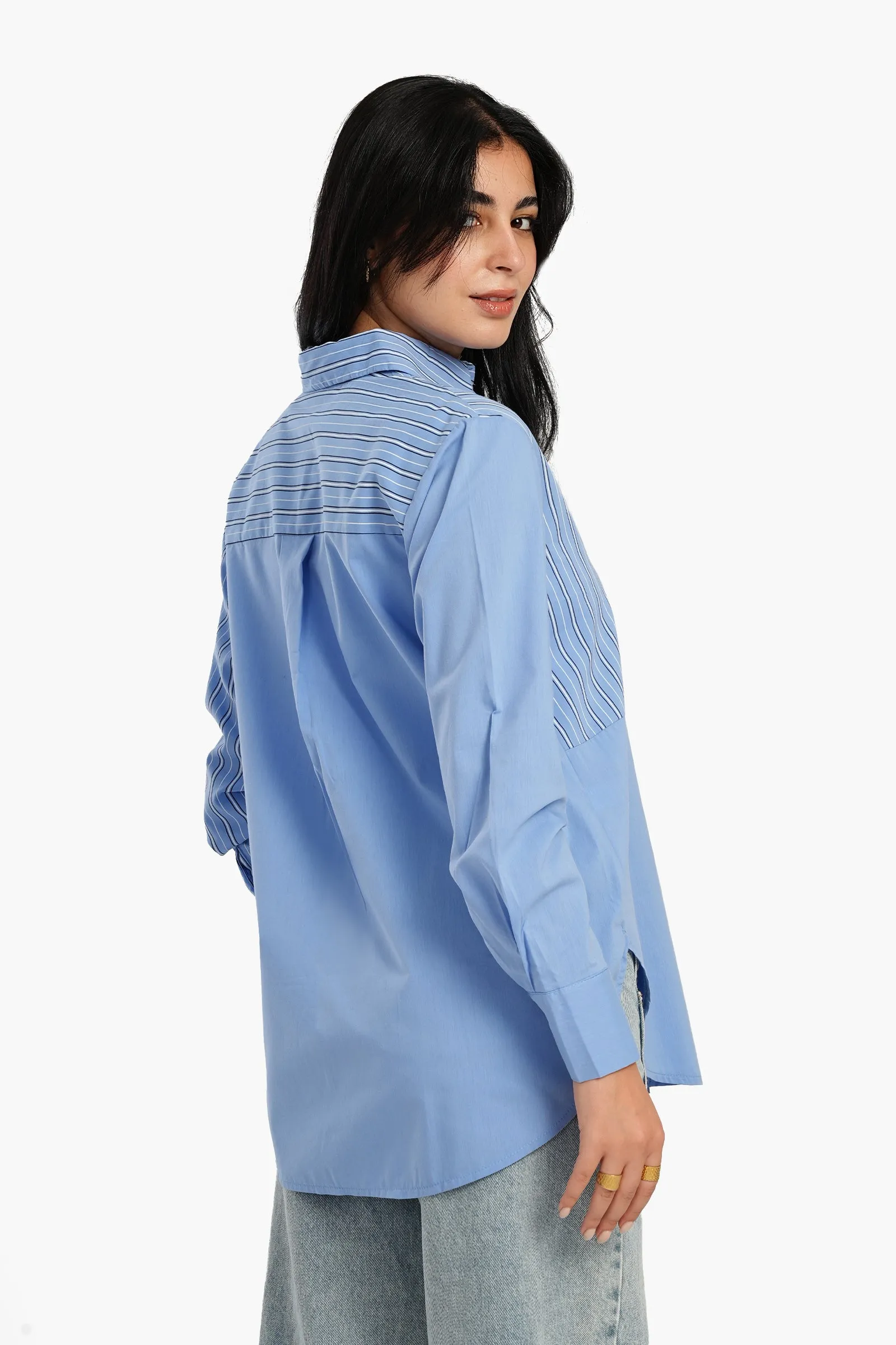 Blue Poplin Basic Shirt