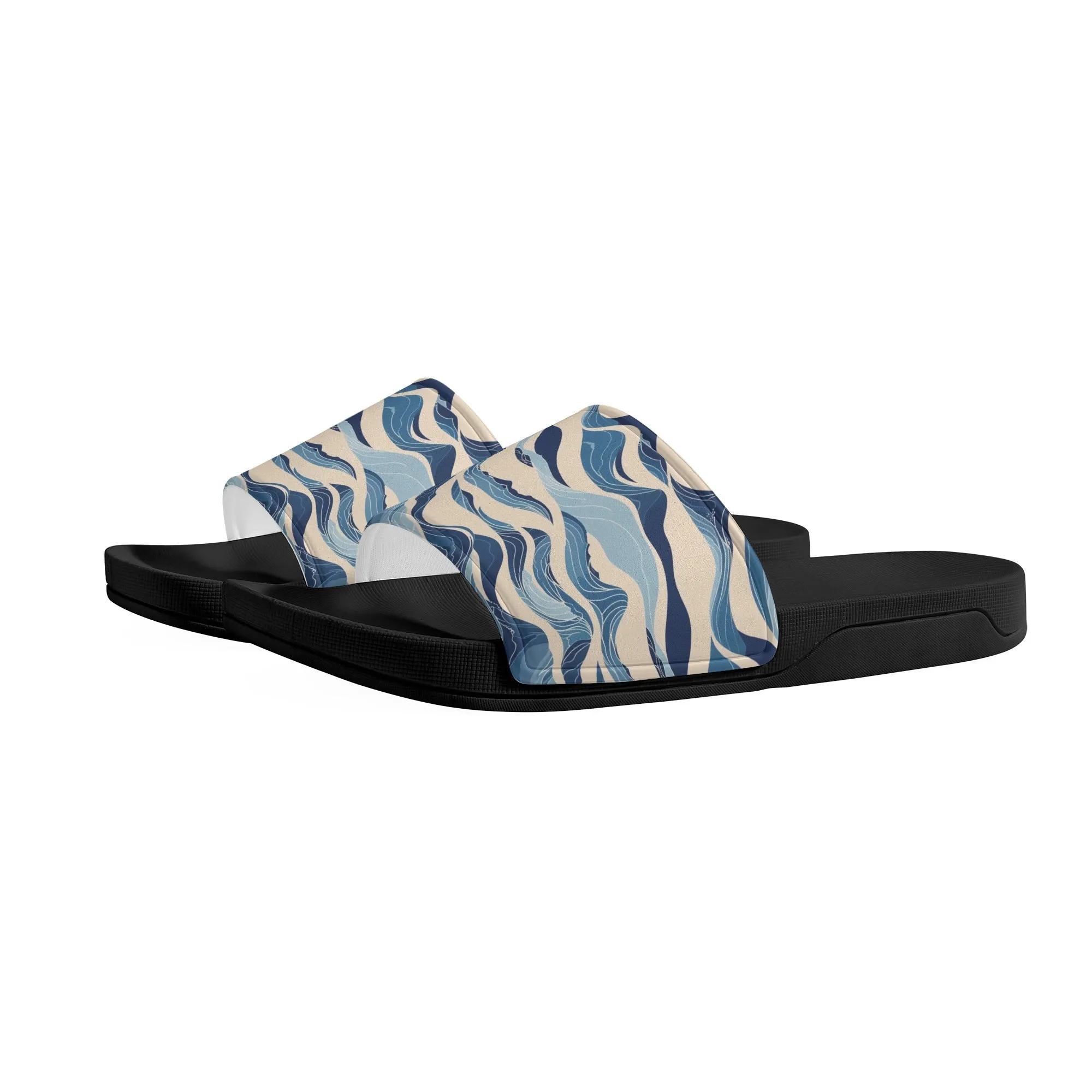 Blue Waves Womens Slide Sandals