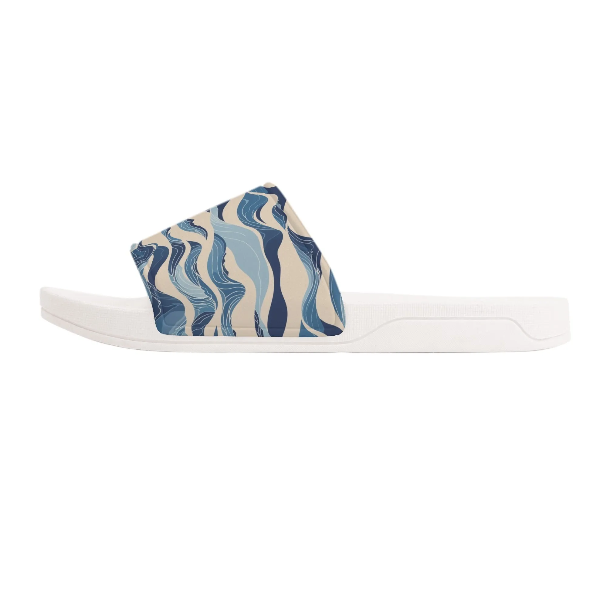 Blue Waves Womens Slide Sandals