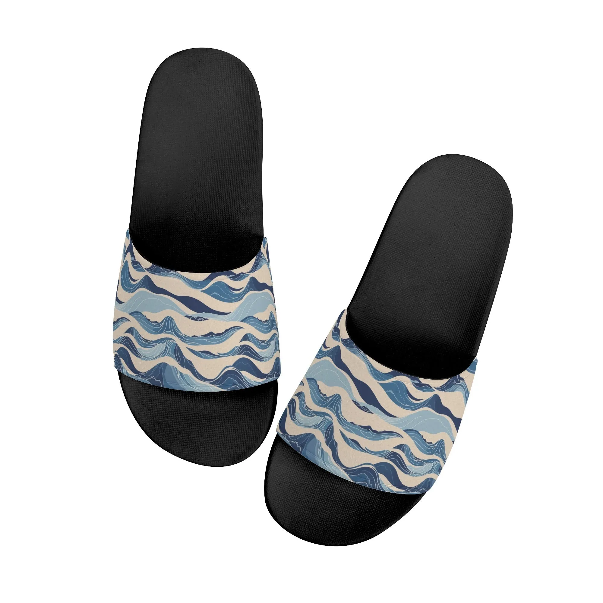 Blue Waves Womens Slide Sandals