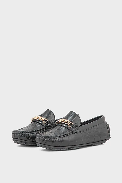 Boys Casual Moccasin BC7005-Black