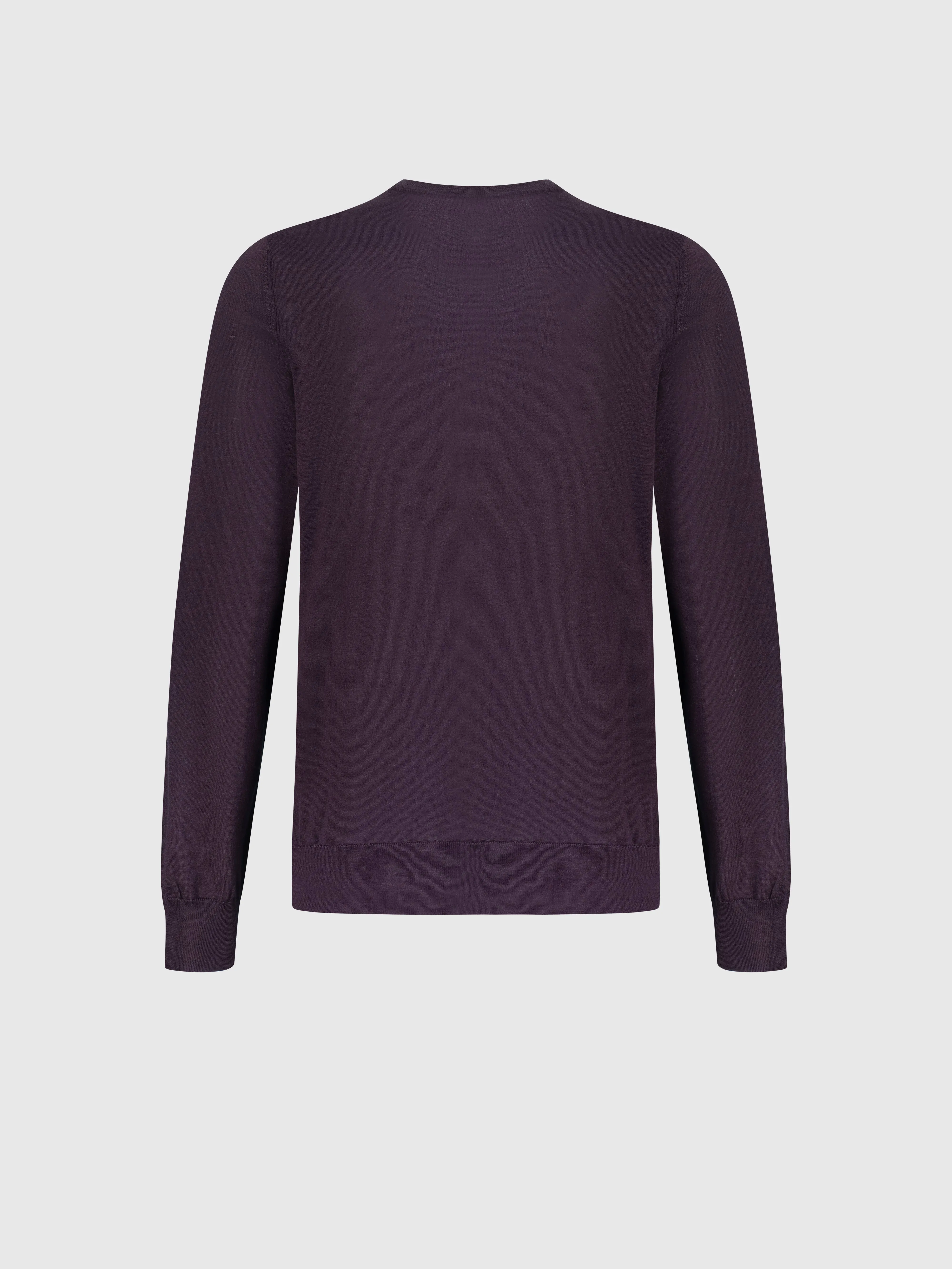 Cashmere and Silk Pullover Aubergine