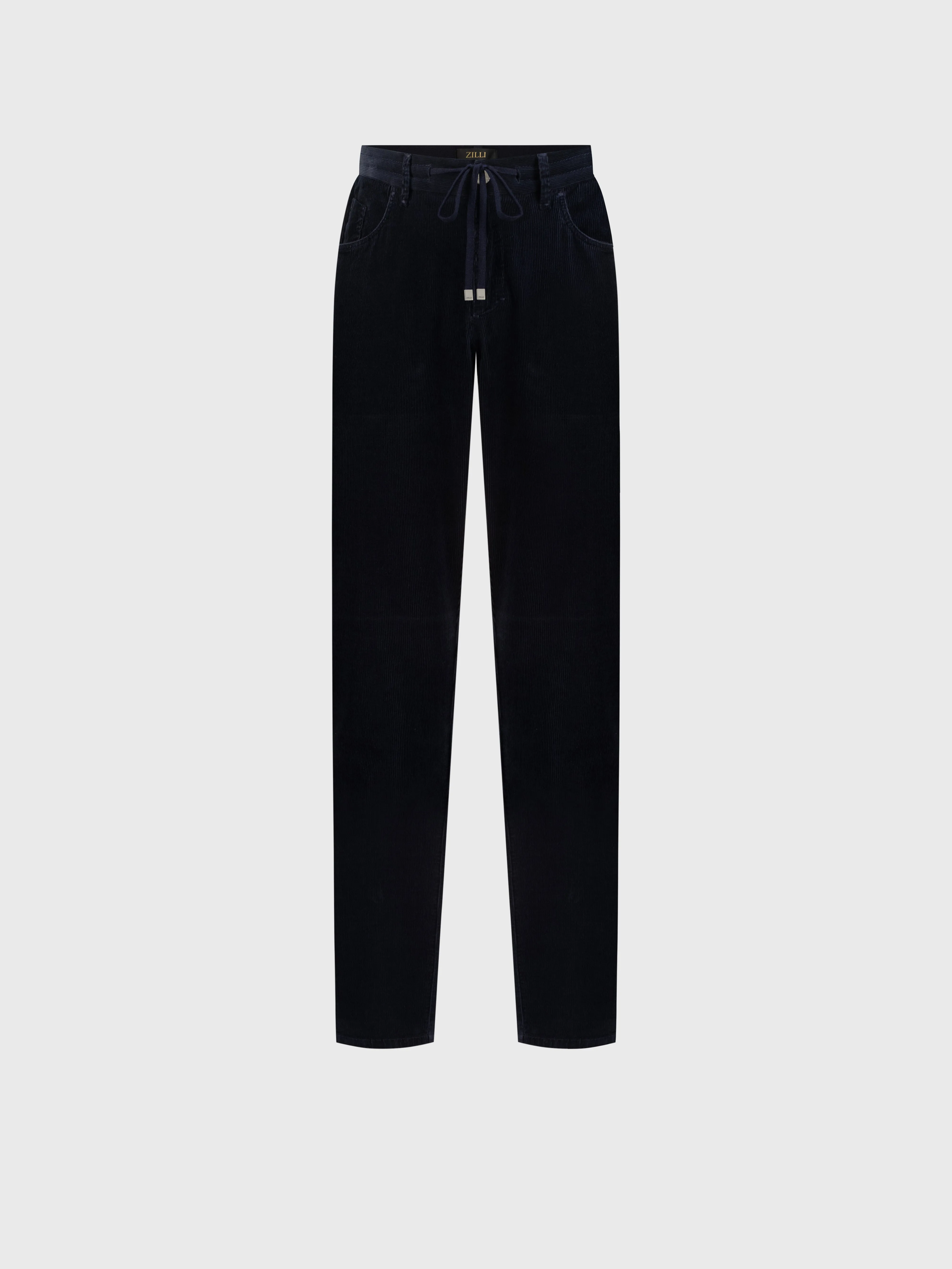 Corduroy Jeans in Cotton Blue Navy