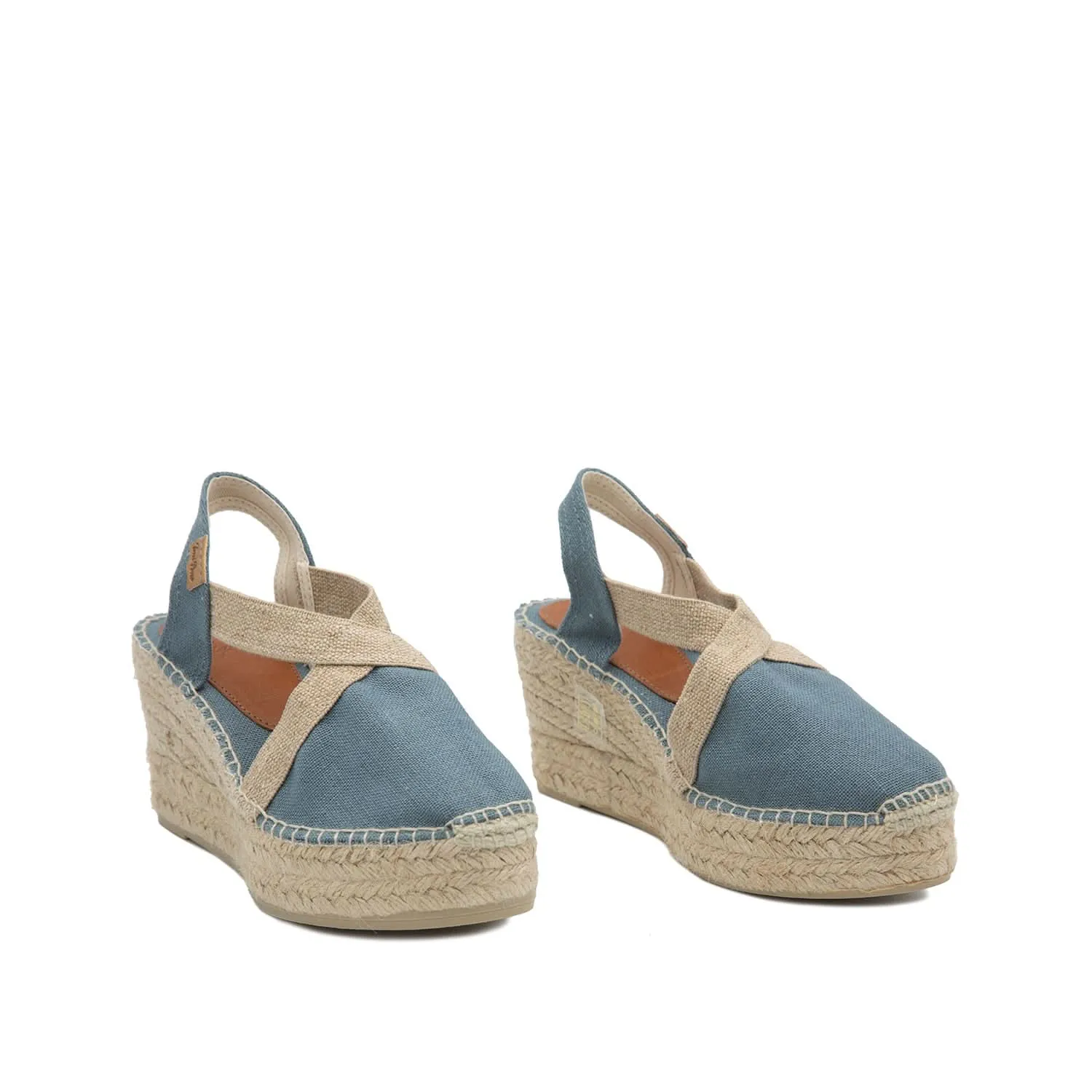 Cotton and Linen Wedge Espadrille for Women - Toda-NT