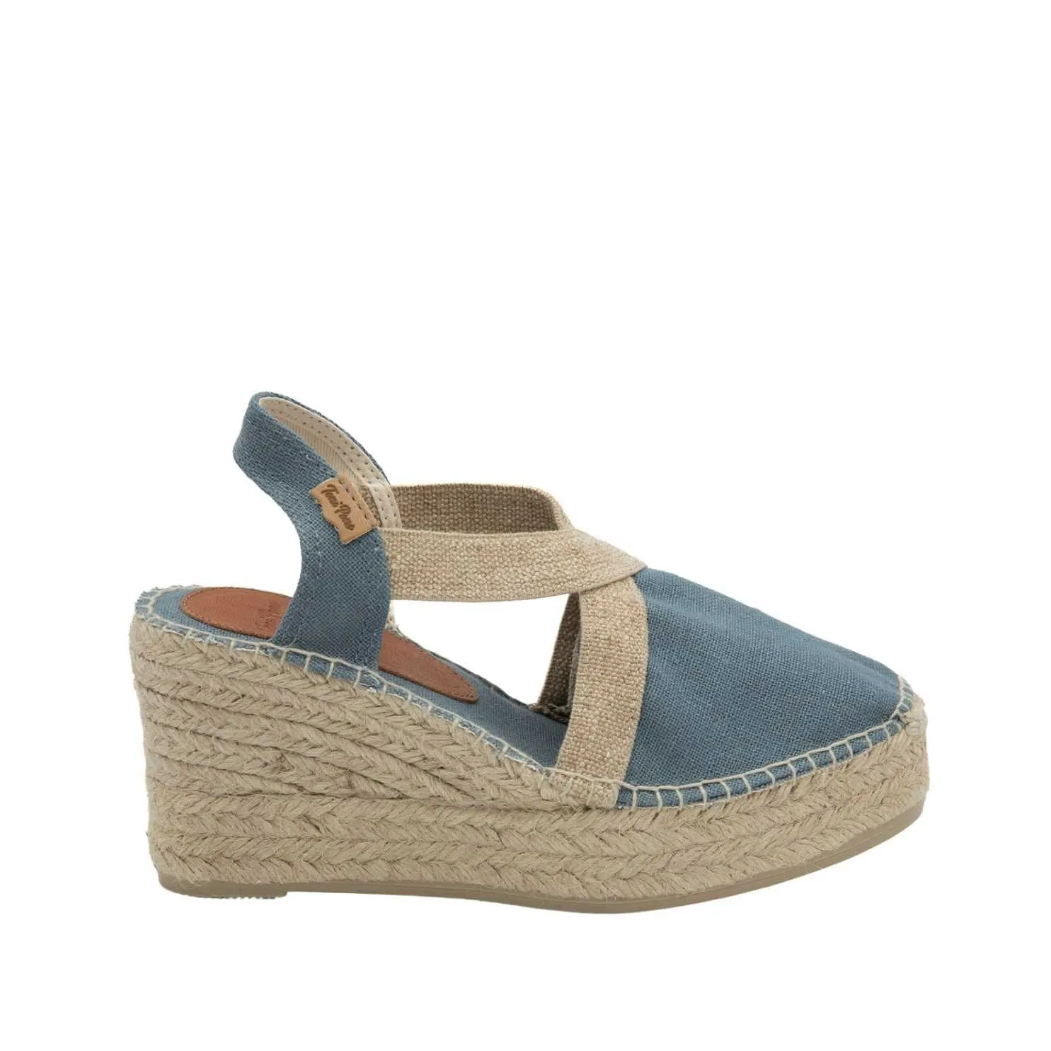 Cotton and Linen Wedge Espadrille for Women - Toda-NT