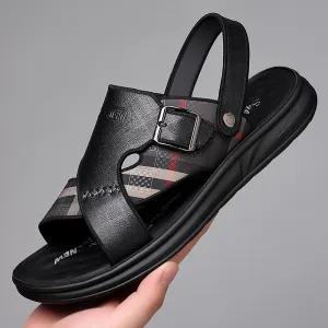 Cowhide Sandals Men's Beach Sandals And Slippers