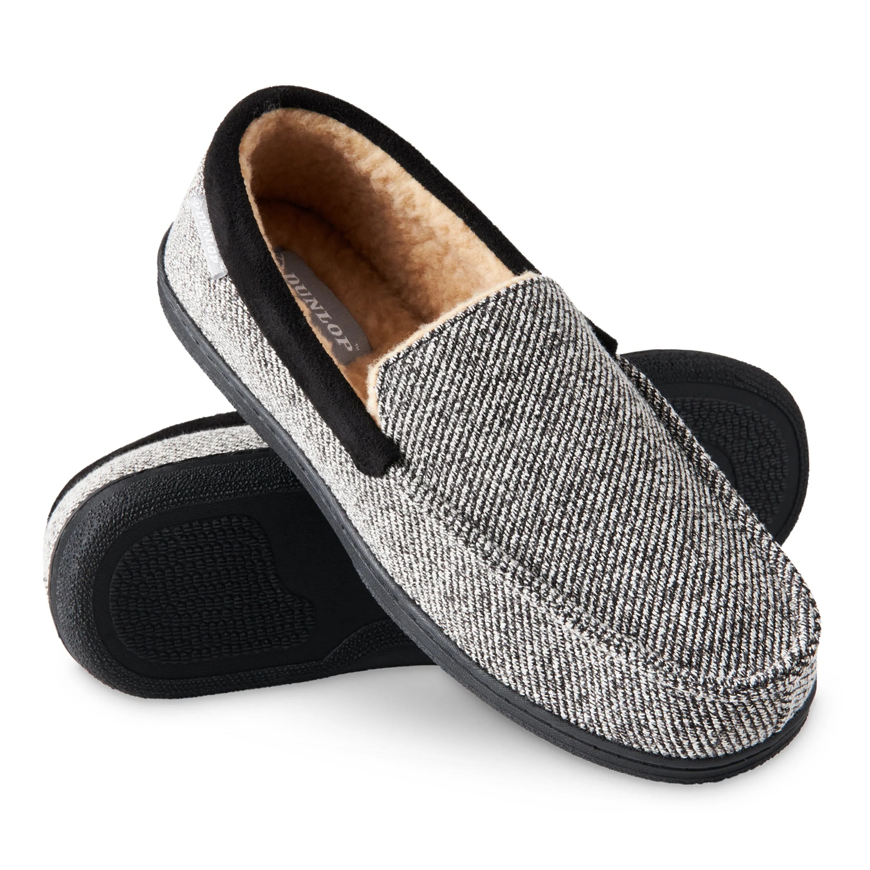 Dunlop Moccasins Slippers for Men With Rubber Sole