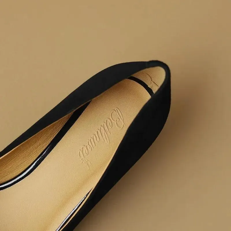 Elegant Leather High Heel Women Pumps