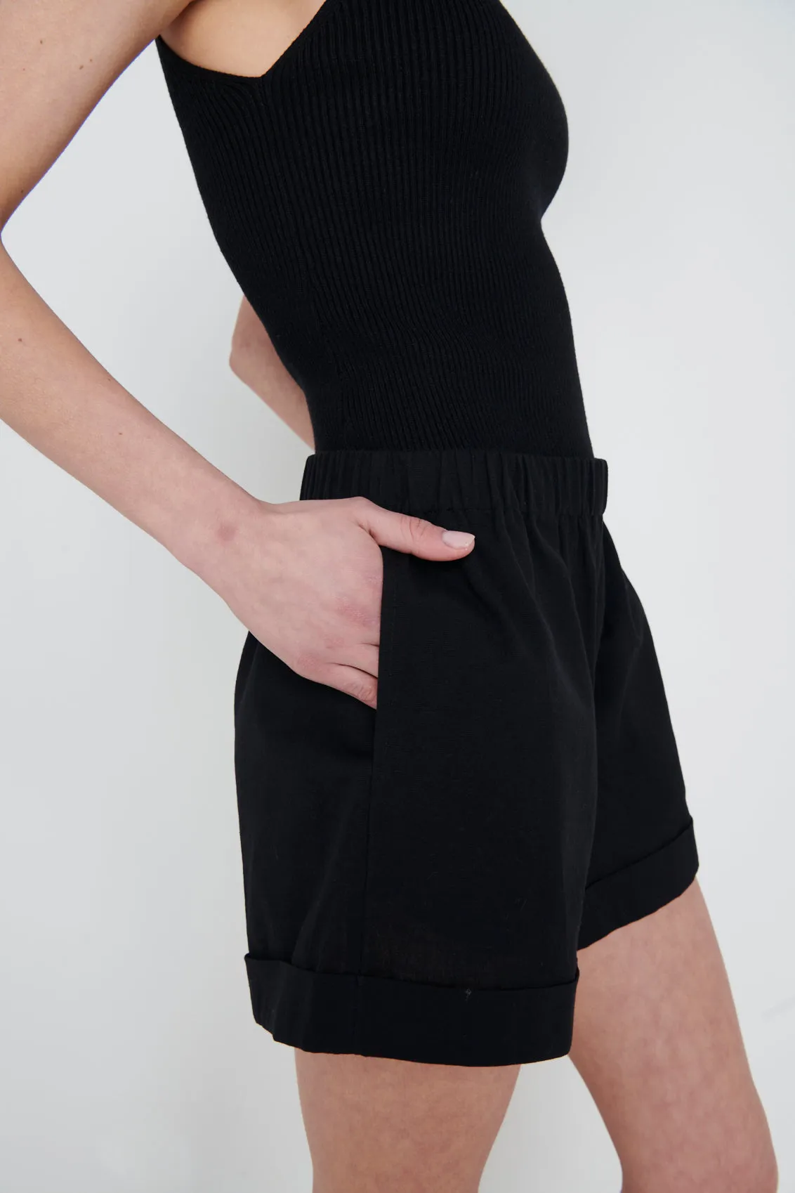 Emery Boxy Shorts - Black