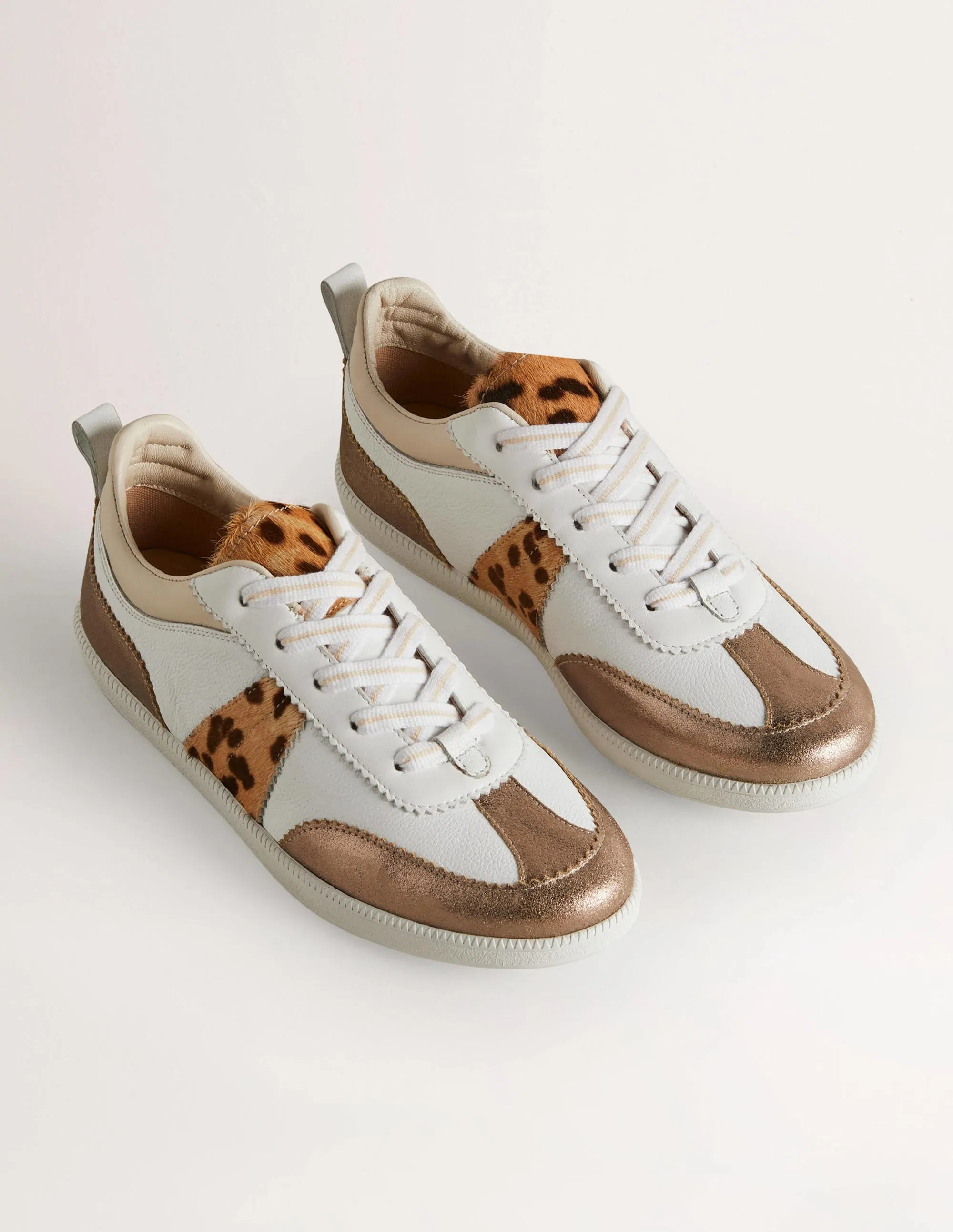 Erin Retro Tennis Trainers-Gold Metallic