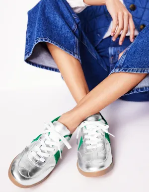 Erin Retro Tennis Trainers-Silver