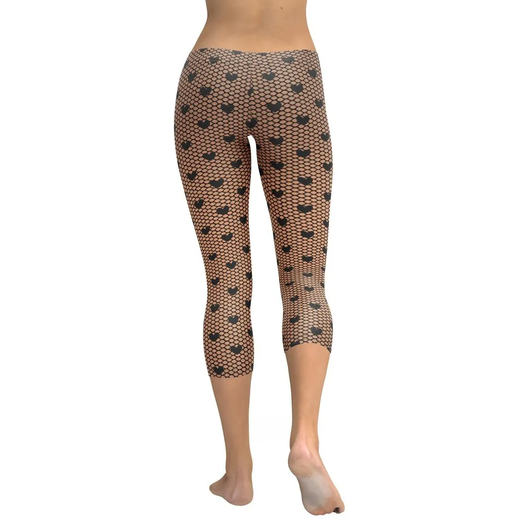 Fishnet Tights Print Capris