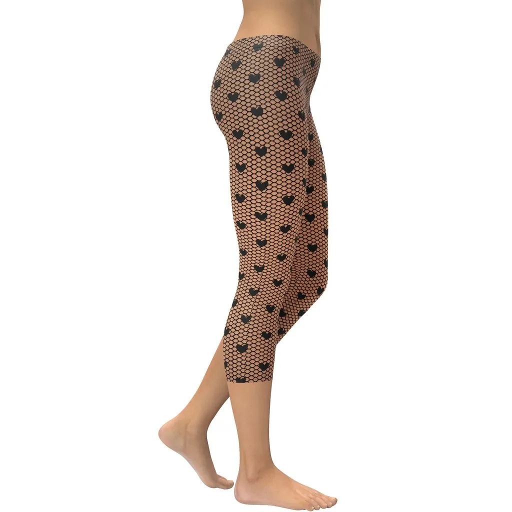 Fishnet Tights Print Capris