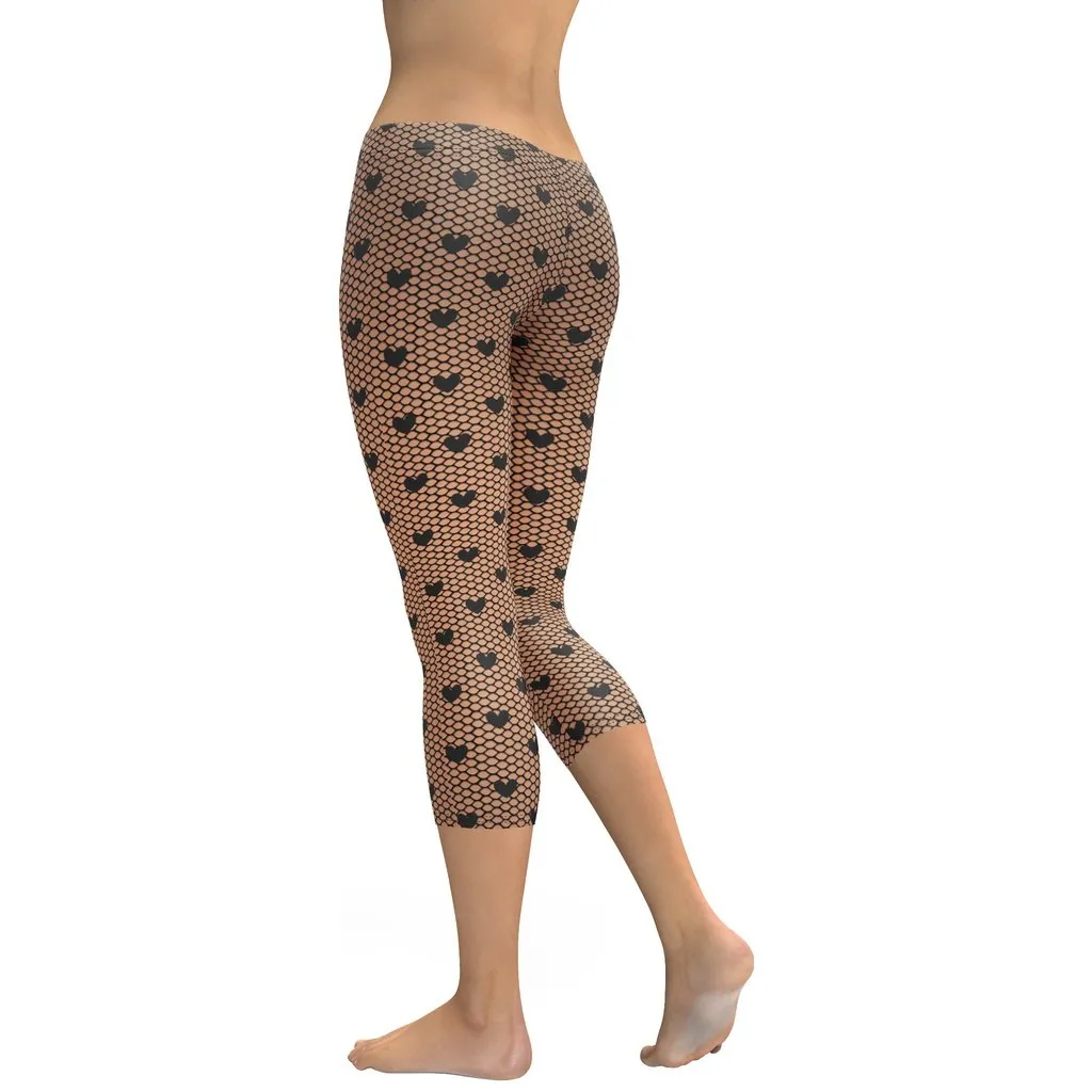 Fishnet Tights Print Capris