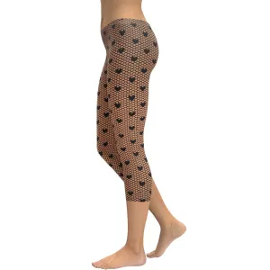 Fishnet Tights Print Capris