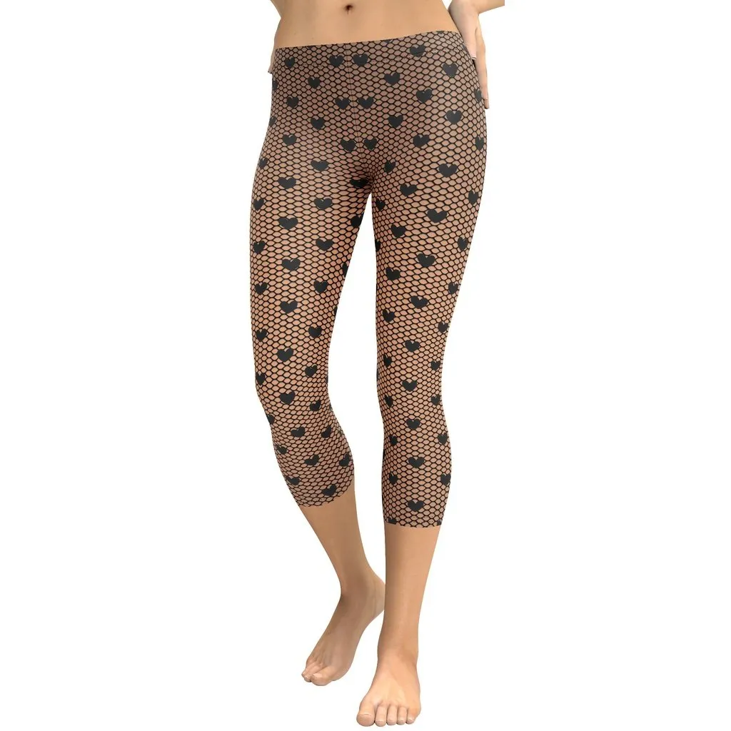 Fishnet Tights Print Capris