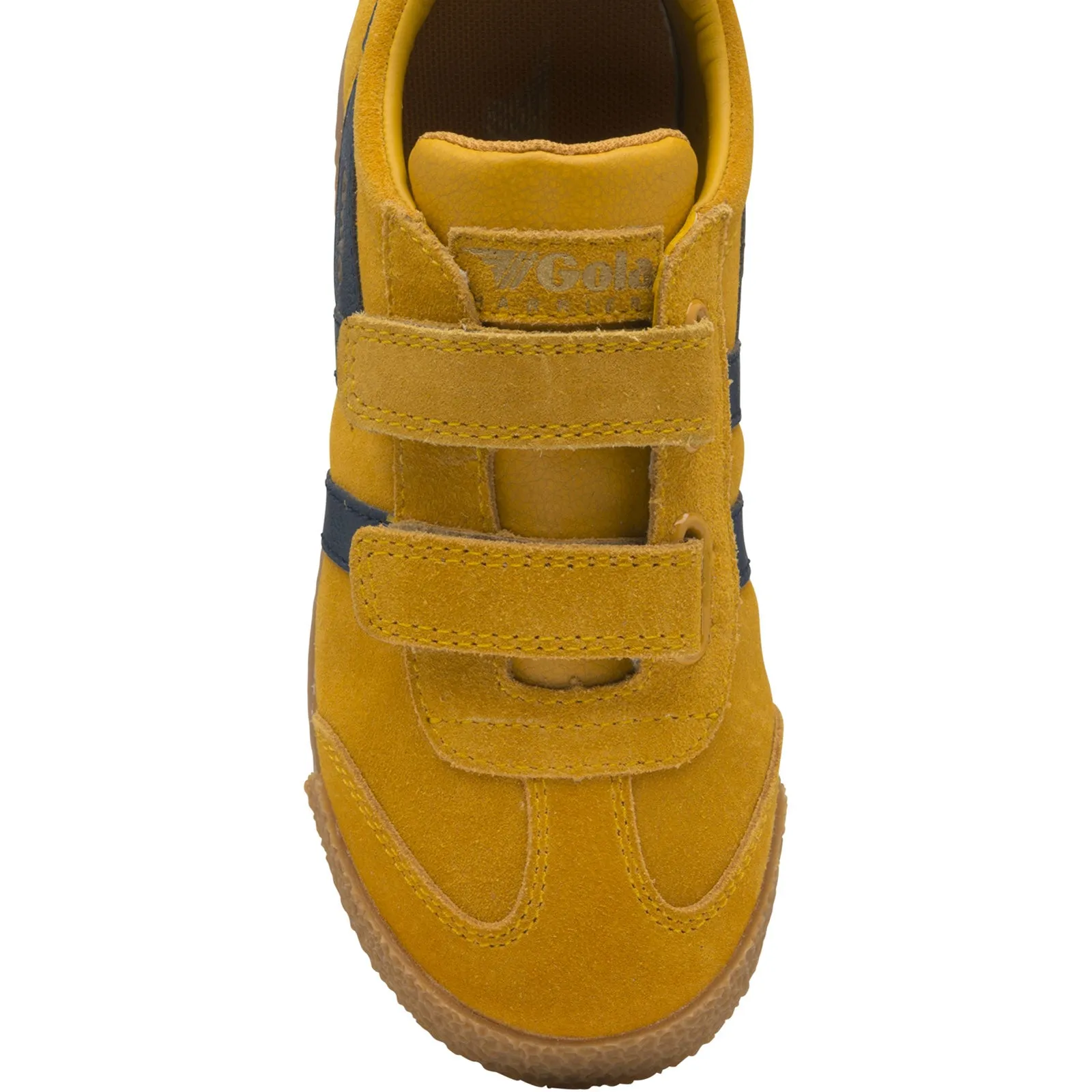 Gola Classics Kids Harrier Strap Suede Trainers - Sun/Navy