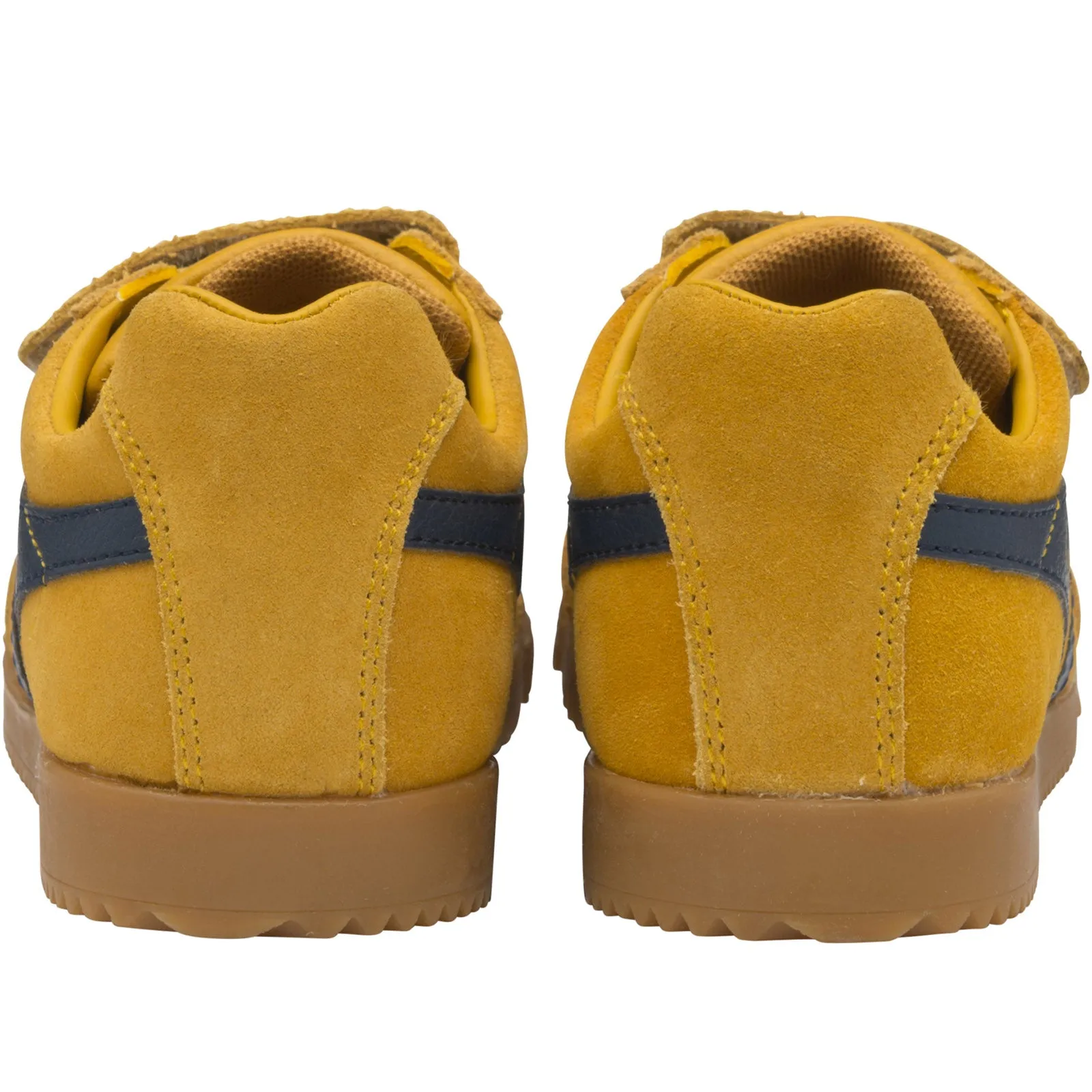 Gola Classics Kids Harrier Strap Suede Trainers - Sun/Navy