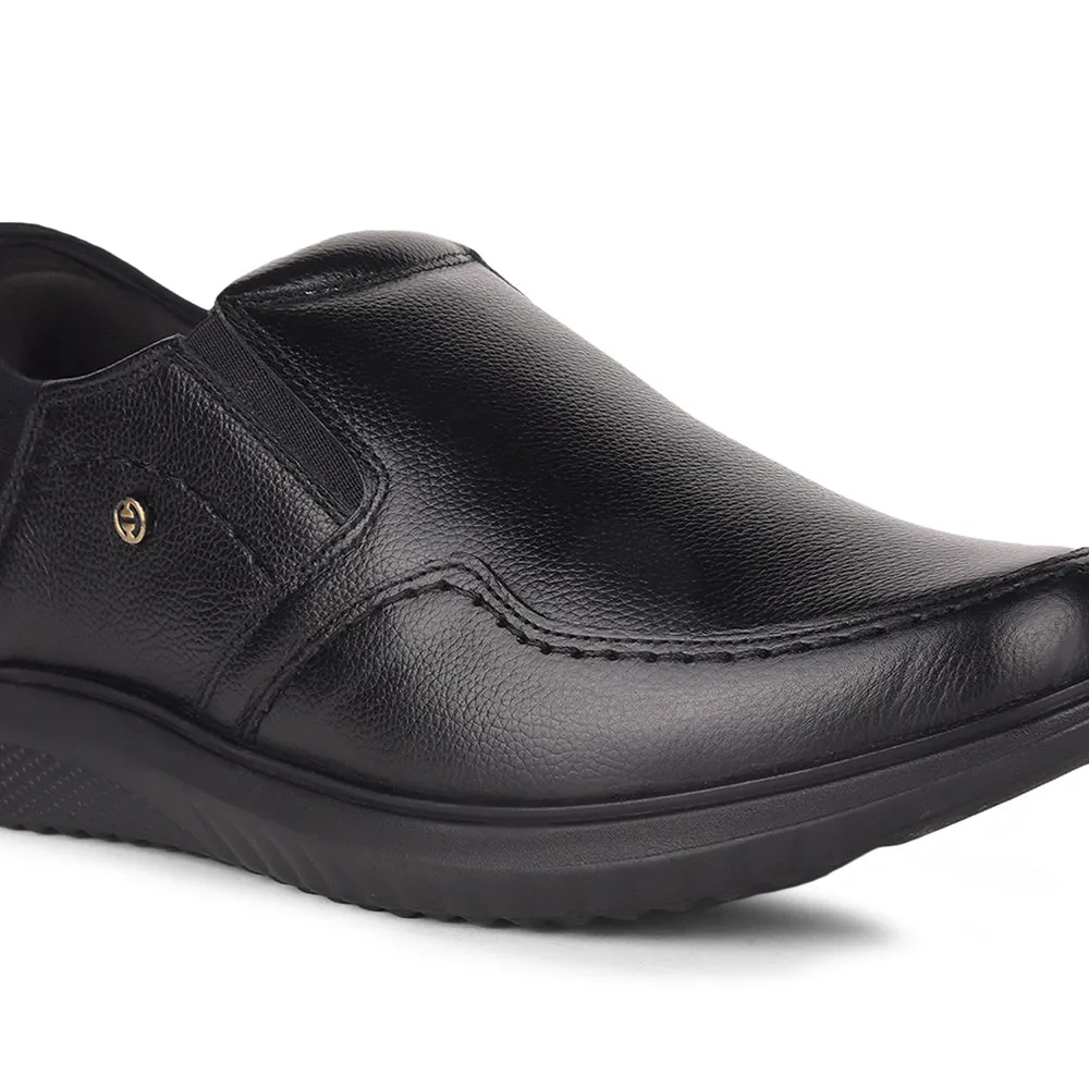 Healers Black Formal Mocassin Shoes For Men UVI-25 By Liberty