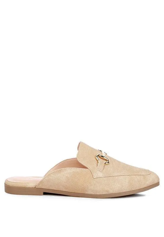 Horsebit Slip On Mules Shoes