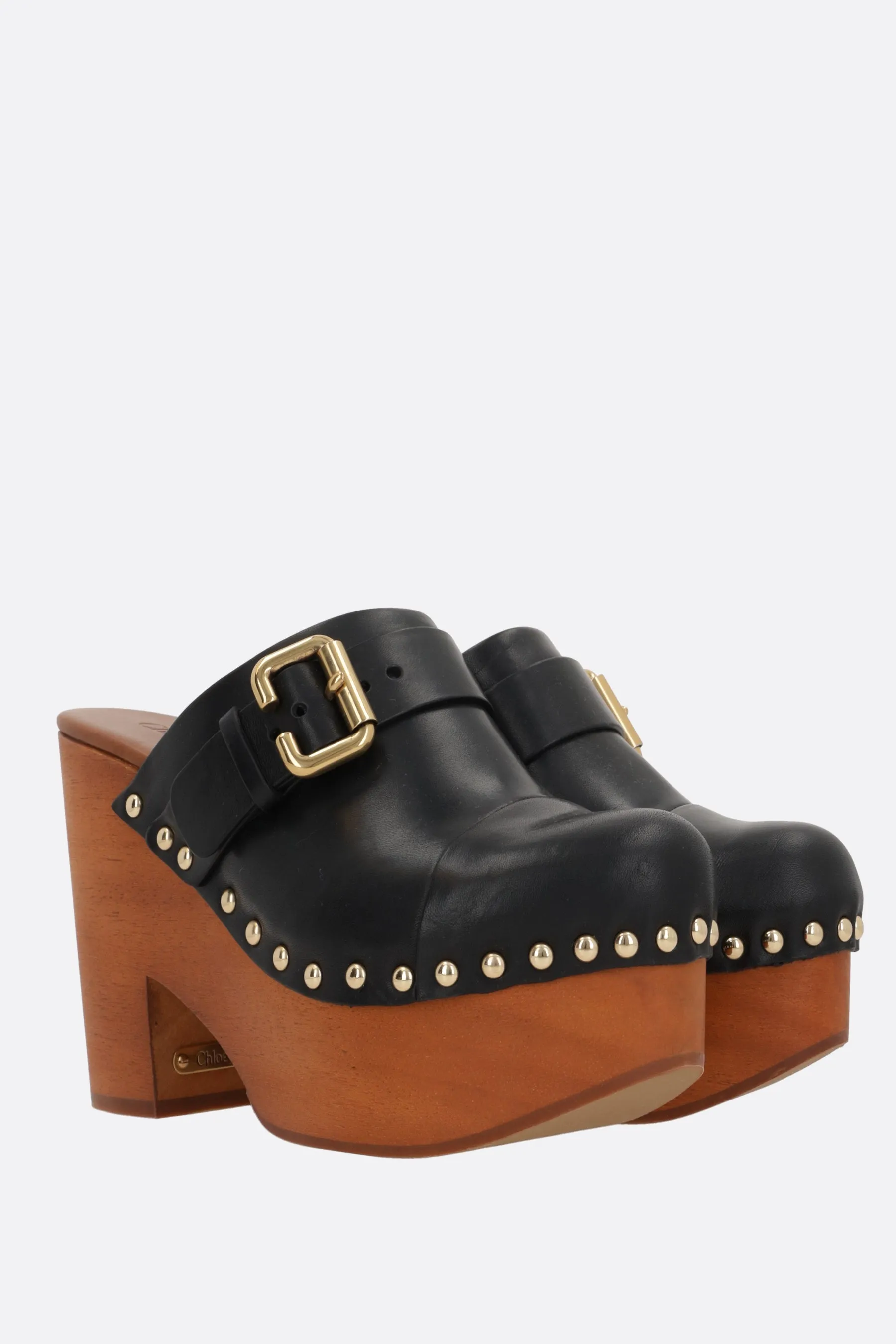 Jeanette Smooth Leather Clogs