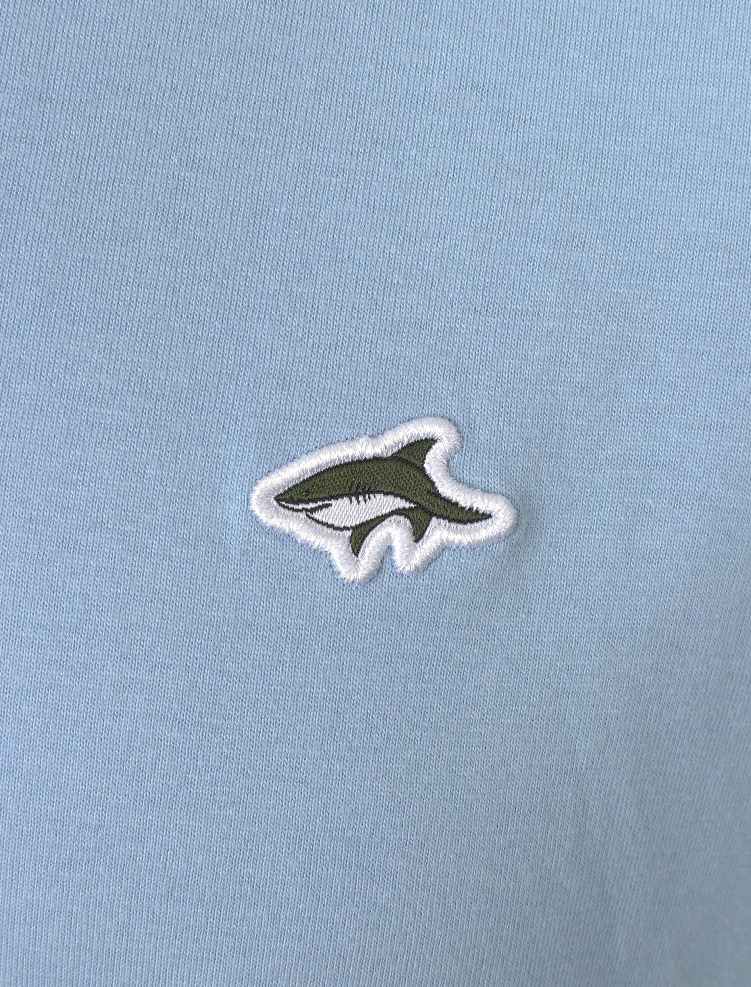 Killick Cotton Crew Neck Ringer T-Shirt In Placid Blue - Le Shark