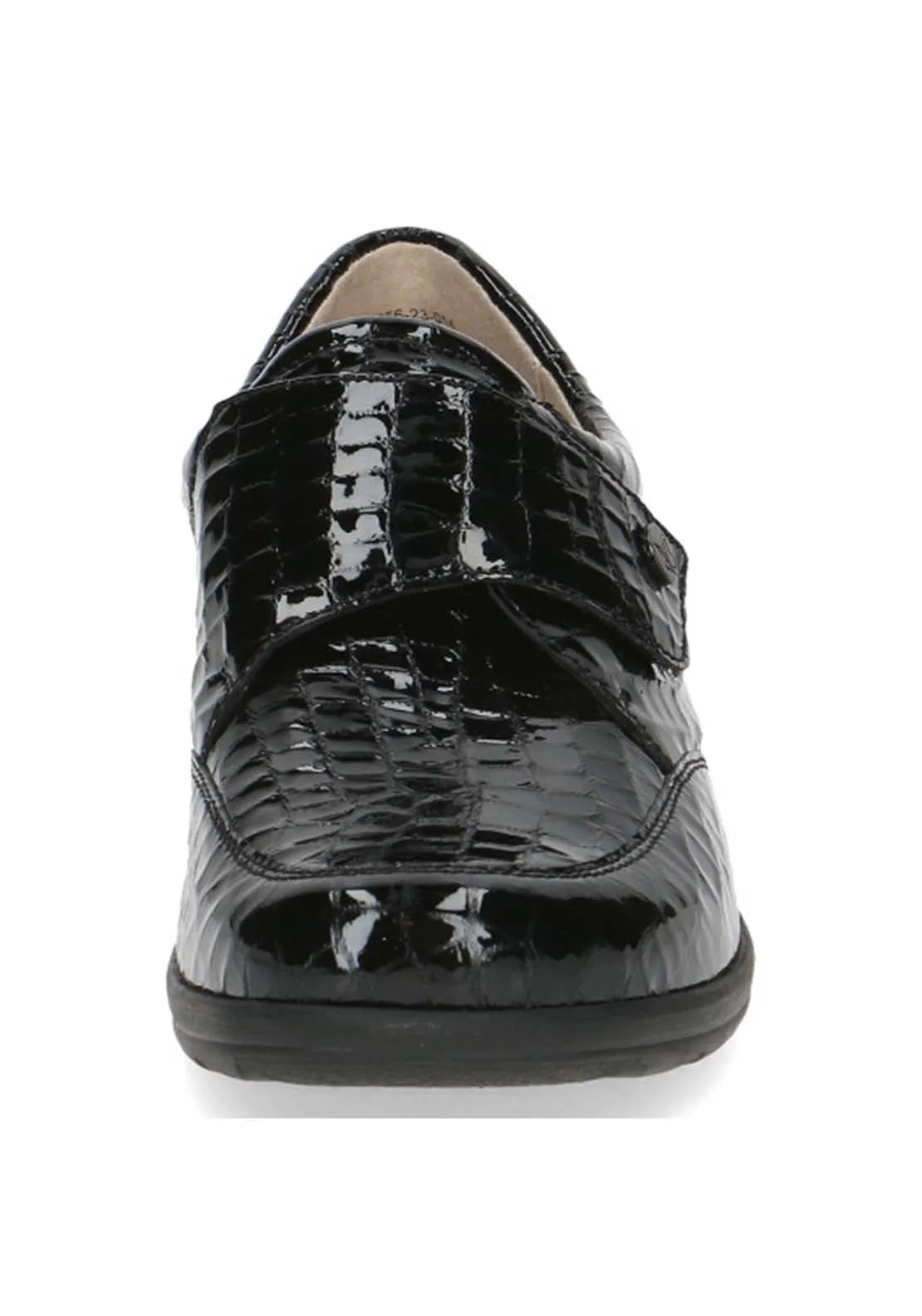 Ladies Slip On Shoe - Black Croco