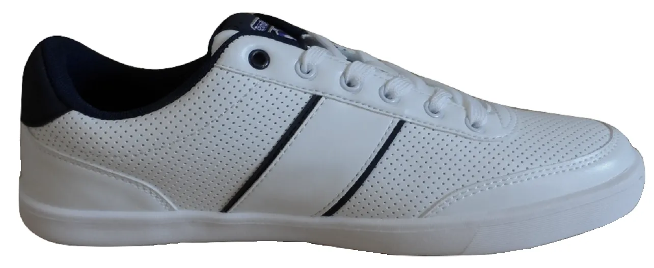 Lambretta White/Navy Retro Mod Trainers