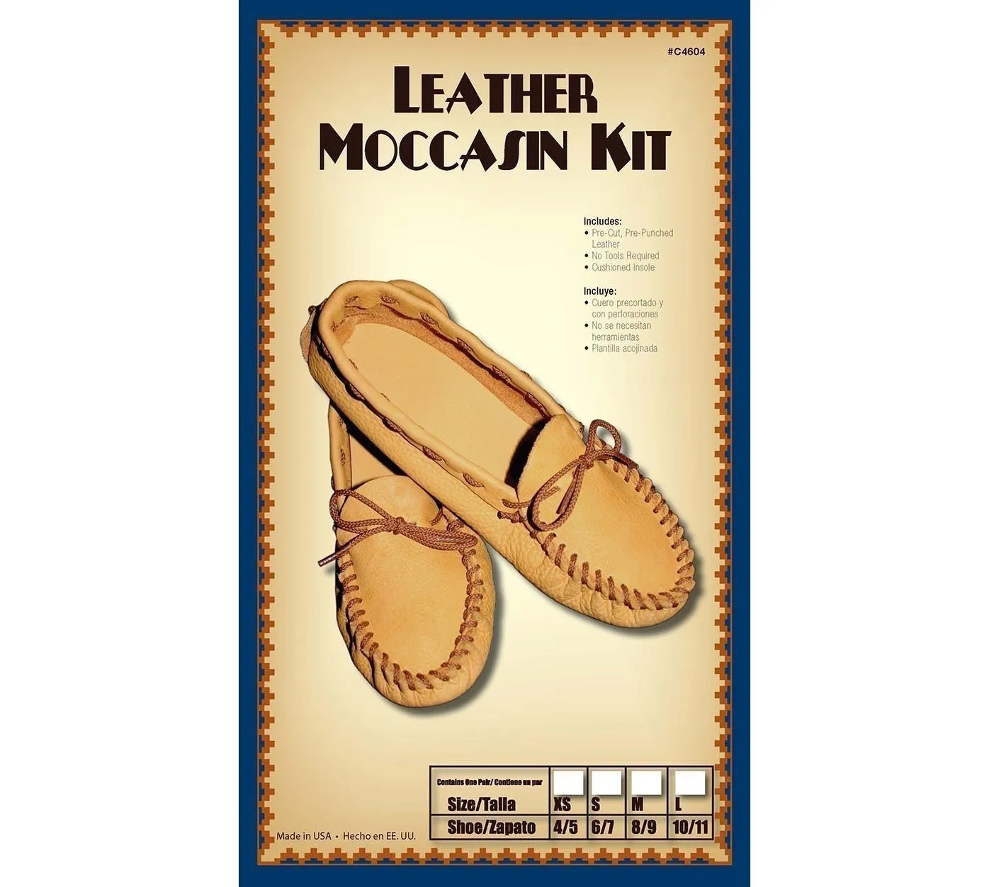 Leather Moccasins Kit Size 10/11