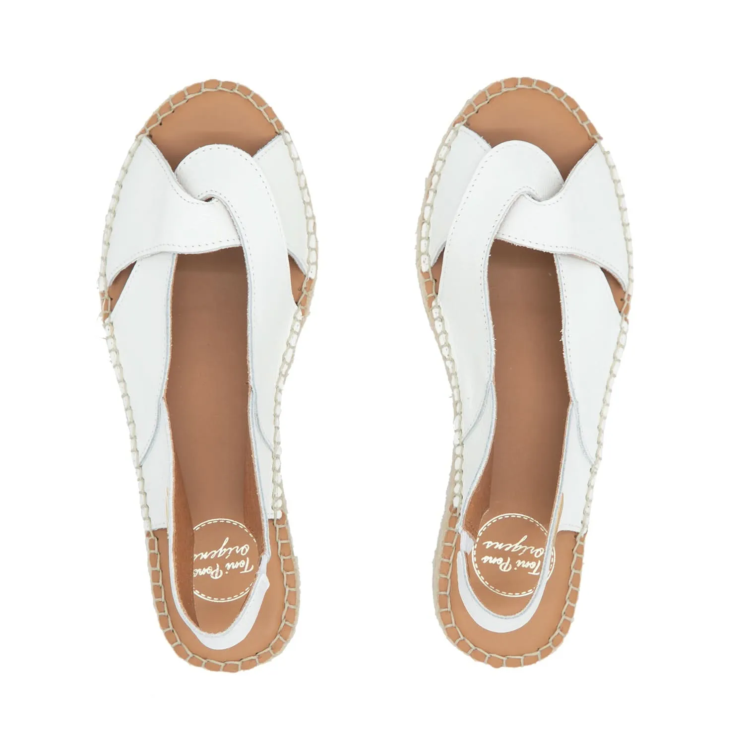 Leather Wedege Espadrille for Women - Enola-P