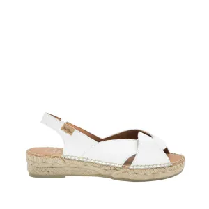 Leather Wedege Espadrille for Women - Enola-P