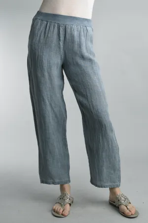 Linen Denim Straight Pant