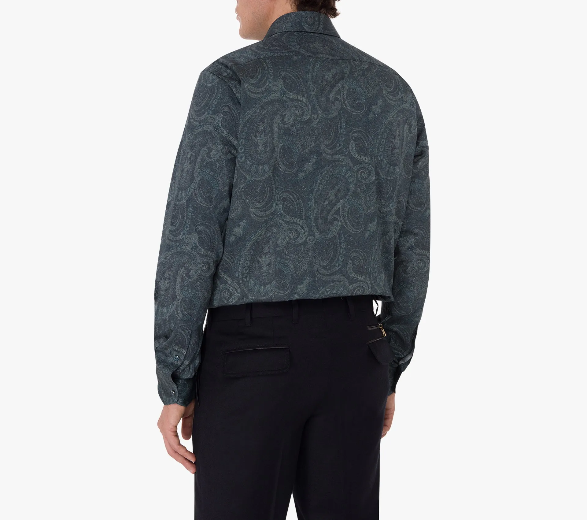 Long Sleeves Shirt with Paisley Pattern