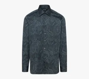 Long Sleeves Shirt with Paisley Pattern