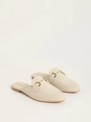 LUNA BLU Ivory Trim Mules