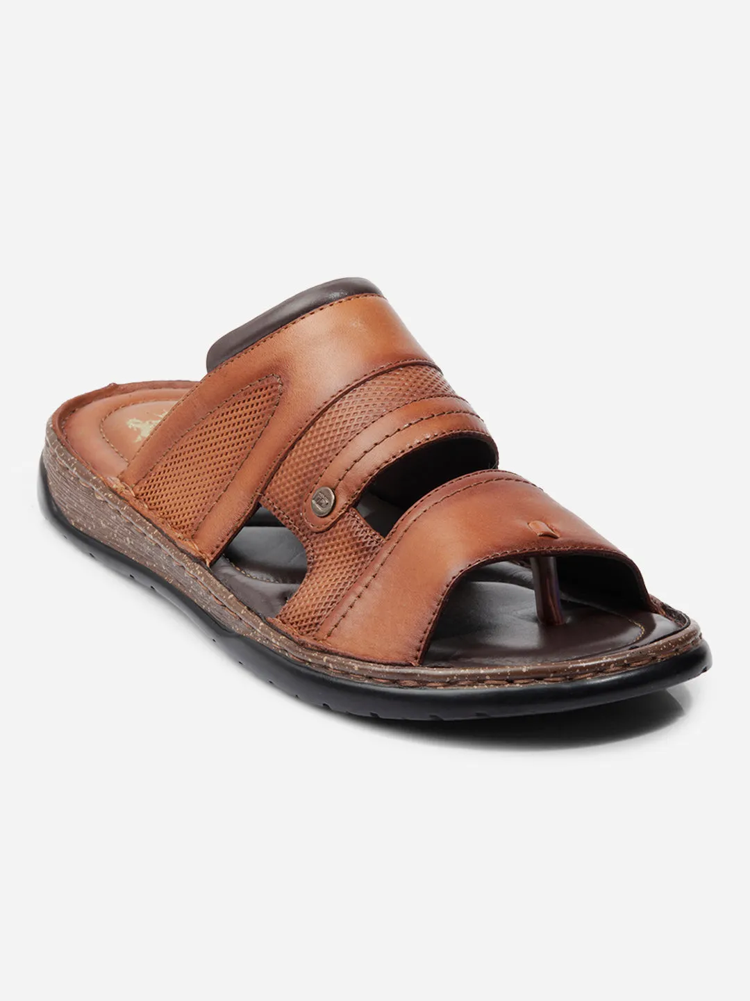 Men Tan Sandal / Slipper (ID4216)