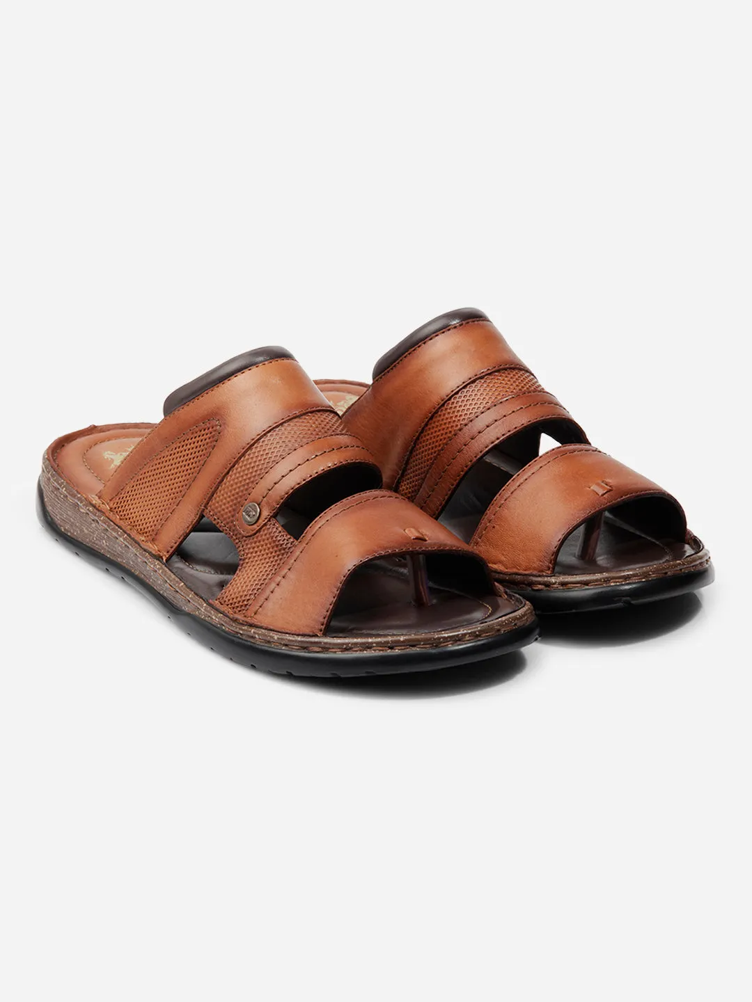 Men Tan Sandal / Slipper (ID4216)