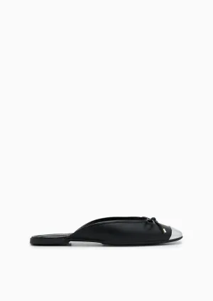 Mendel Low Heel Mules Black