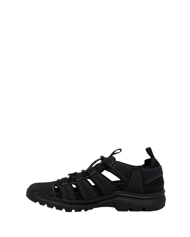 Mens Hush Puppies Asir Sandals Black